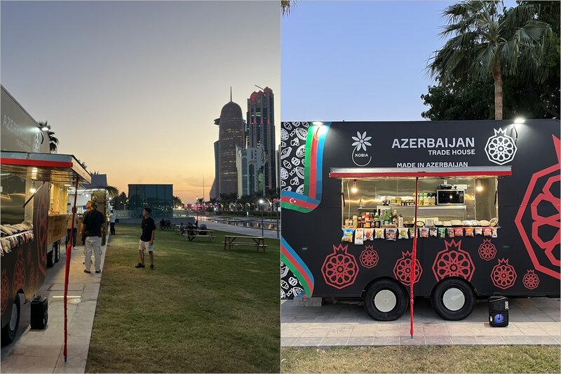 KOBİA-nın dəstəyi ilə Qətərdə turistlərə Azərbaycanın milli mətbəxindən nümunələr təqdim edilib - FOTO