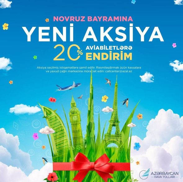 AZAL öz sərnişinlərinə Novruz bayramı münasibətilə endirim hədiyyə edir - FOTO