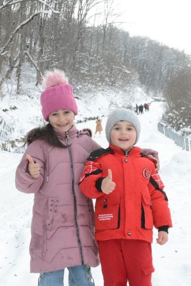 Qarlı Qəçrəş meşəsindən FOTOREPORTAJ