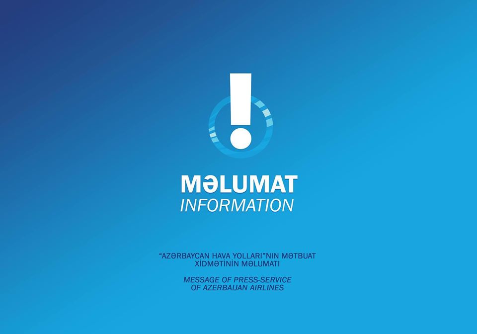 AZAL aviabiletlərin satışı ilə bağlı məlumat yaydı