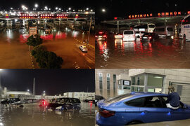 Türkiyə-Bolqarıstan sərhədi yağış suları altında qaldı: Gediş-gəliş dayandırıldı - VİDEO