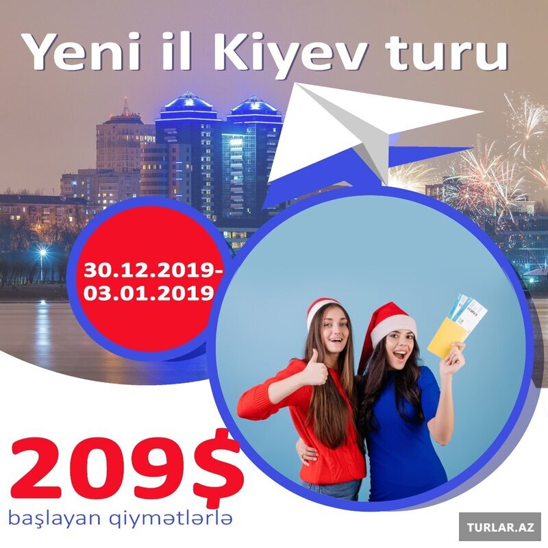 Yeni il Kiyev turu 209 $