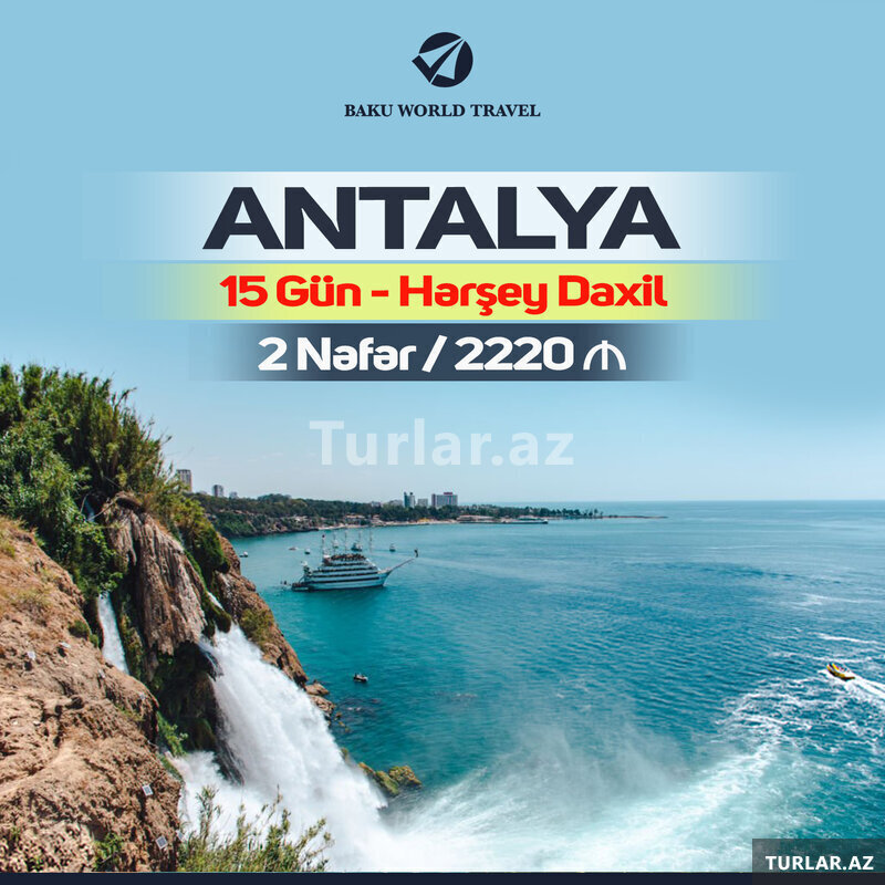 Məxməri mövsümdə Antalya turu- 15 Gün - 2Nəfər