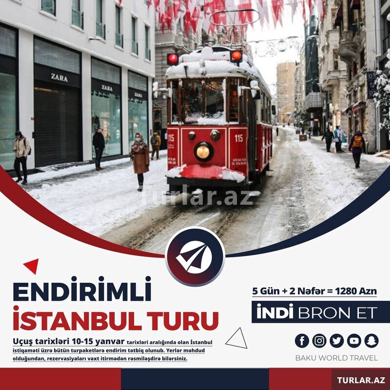 İstanbula qış endirimlərindən yararlanmağa tələsin