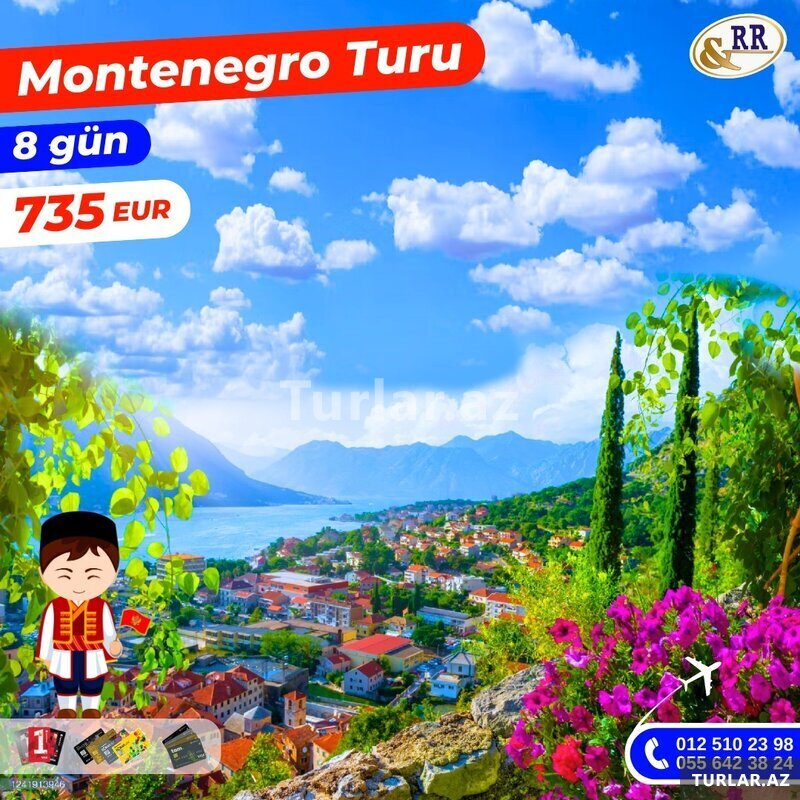Montenegro turu-735 Eur