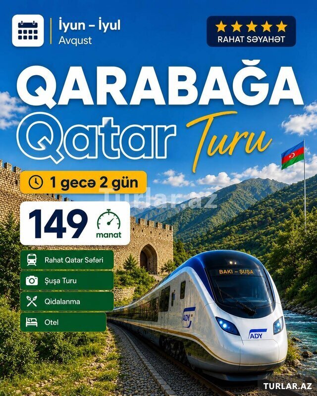 Qarabagh Экскурсия на поезде каждые выходные (май-июнь) Qarabagh Экскурсия на поезде каждые выходные (май-июнь)