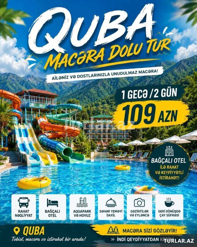 Aqua Park Quba Macərası Turu Aqua Park Quba Macərası Turu