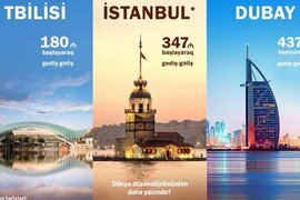 AZAL-dan Tbilisi, İstanbul və Dubaya uçuşlar üçün xüsusi təklif