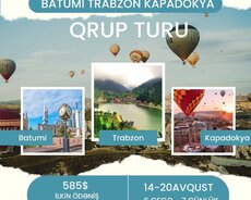 3 Şəhər Batumi Trabzon Kapadokya Qrup Turu