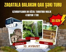 Zaqatala Balakən Qax Şəki turu