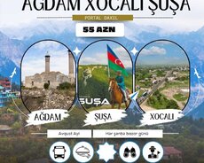 Ağdam • Əsgəran • Xocalı •Xankəndi. Şuşa turu