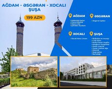 2 gün Ağdam Əsgəran Xocalı Şuşa turu