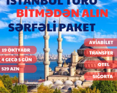 İstanbul istiqamətində Tur Paketlər bitmədən alın