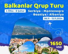 Balkanlar Qrup Turu - 4 ölkə 8 şəhər