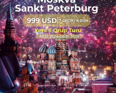 Yeni il Moskva Sankt Peterburg Qrup Turu