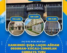 Xankəndi Şuşa Laçın Zəngilan Cəbrayıl turu