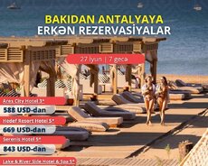 Antalya erkən rezervasiya