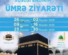 Ümrə ziyarəti Oktyabr və Noyabr ayında"