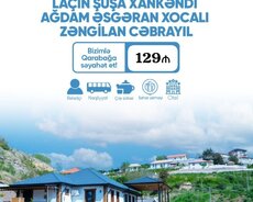 Şuşa Laçın Xankəndi Zəngilan Cəbrayıl turu