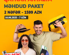 Antalyaya Super Endirimli 2 Nəfərlik qaynar tur