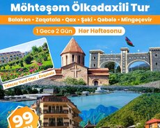 Balakən Zaqatala Qax Şəki Qəbələ Mingəçevir turu