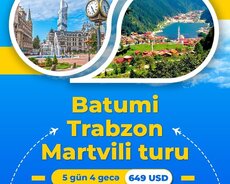 Batumi Trabzon Martvili turu 2 ölkə 4 şəhər