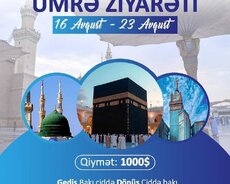 Avqust ayında Ümrə ziyarəti