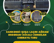 Iki və üç günlük Şuşa Xankəndi Laçın turu
