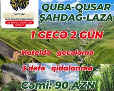 Quba, Qusar, Şahdağ, Laza - mfc