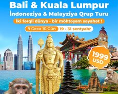 Vip Bali ~ Kuala Lumpur qrup turu (11 günlük)