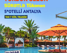 Avqusta Sürətlə Tükənən 5* otelli Antalya Turu