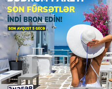 2 nəfərlik son və məhdud Bodrum tətilinə Tələsin