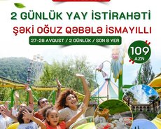 2 günlük İsmayıllı Oğuz Qəbələ Şəki turu