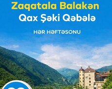 Zaqatala Balakən Qax Şəki Qəbələ turu