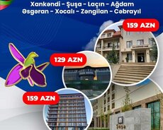 Xankəndi Şuşa Laçın Ağdam Əsgəran Xocalı Zəngilan
