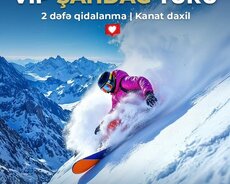 Vip Şahdağ Turu 2 dəfə yemək Kanat daxil