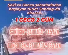 Шахдаг - Шеки и начиная с Гянджи.