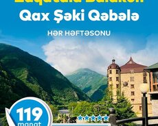 Zaqatala Balakən Qax Şəki Qəbələ turu
