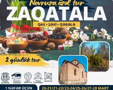 Novruzda 2 günlük Zaqatala Qax Şəki Qəbələ turu
