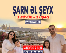 2 Böyük + 2 Uşaq üçün Şarm Əl Şeyx turu