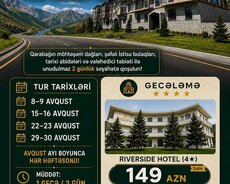 2 günlük Kəlbəcər Suqovuşan Ağdərə turu