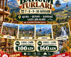 Quba Qusar Şahdağ Laza şəlaləsi Bayram Turları
