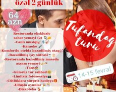 Sevgililərə özəl 2 günlük Qəbələ Tufandağ turu