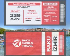 Bakı - İzmir aviabiletlərini bizdən əldə edin