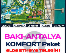 2 Nəfərlik Antalya Komfort Tur Paketləri