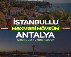 İstanbullu Antalya - Məxməri Mövsüm turu - 2 nəfər