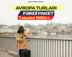 Avropaya fərdi tur paket istəyənlərin nəzərinə