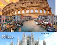 İtaliya Milan Roma Venesiya turu