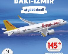 Bakı-İzmir aviabileti yaz-yay ayları erkən satış