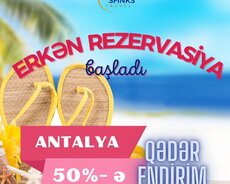 Antalya Erkən Rezervasiya